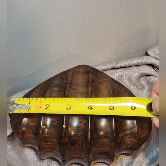 Vintage Wooden Clamshell Trinket/Jewelry Box - Picture 9 of 11
